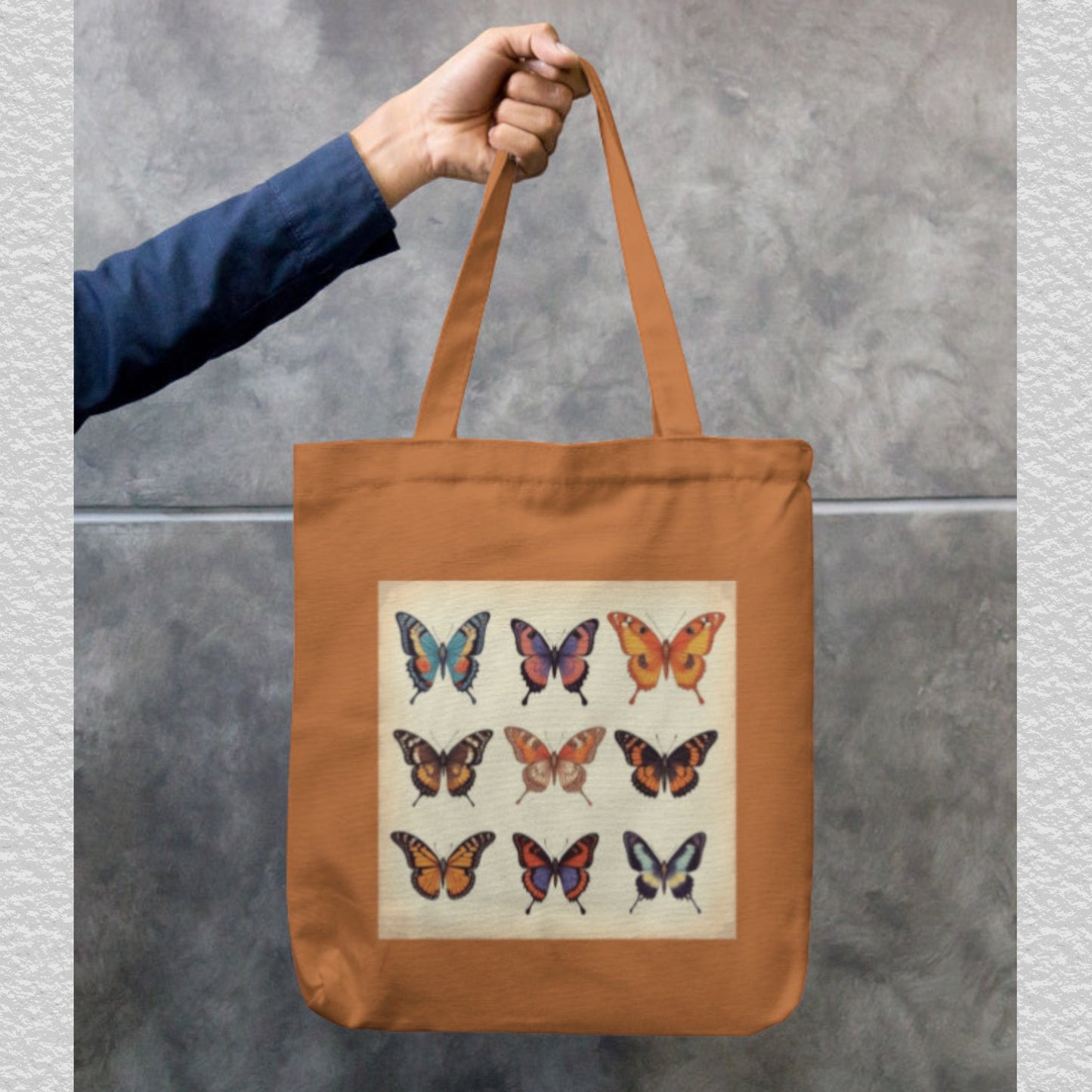Vintage Butterfly Grid Tote 🦋