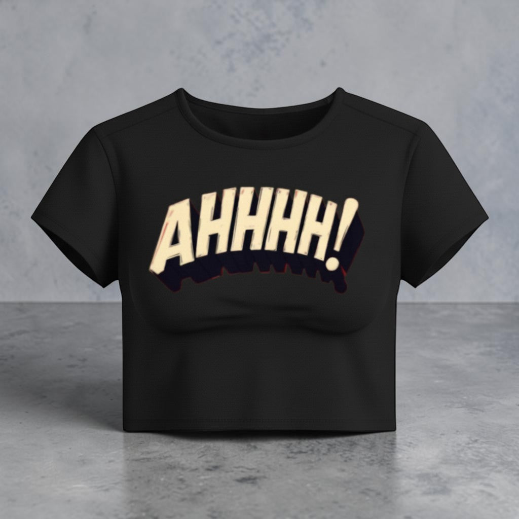 AHHHH! Retro Panic Baby Tee 💥