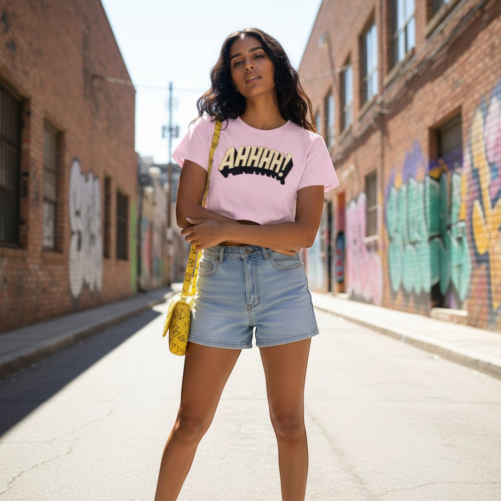 AHHHH! Retro Panic Baby Tee 💥