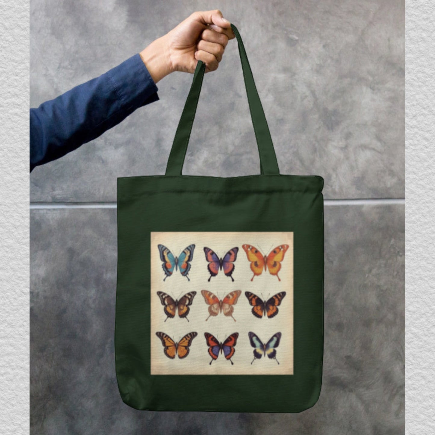 Vintage Butterfly Grid Tote 🦋