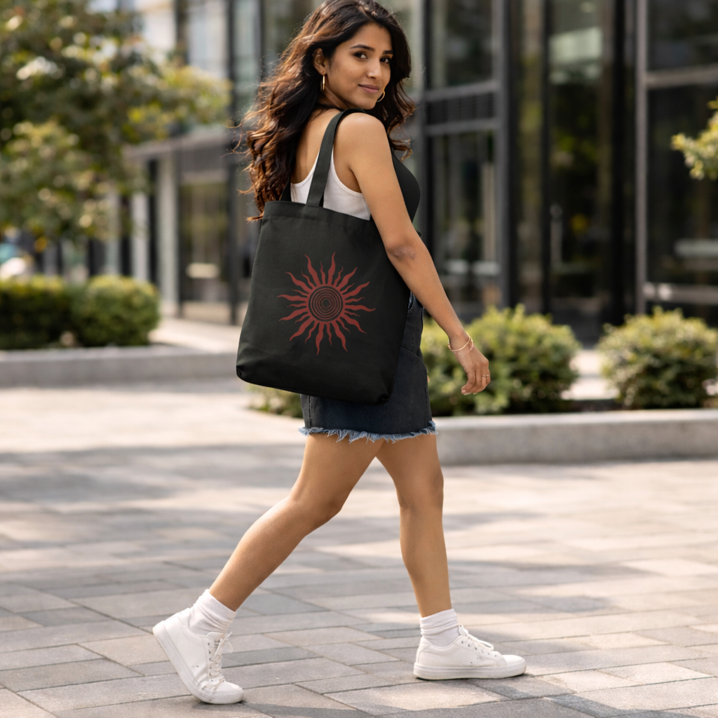 Sun Swirl Minimal Tote – Carry Your Vibe