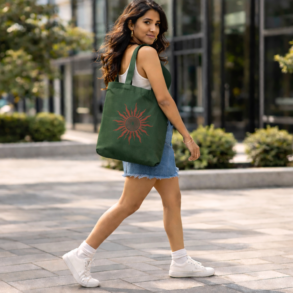Sun Swirl Minimal Tote – Carry Your Vibe