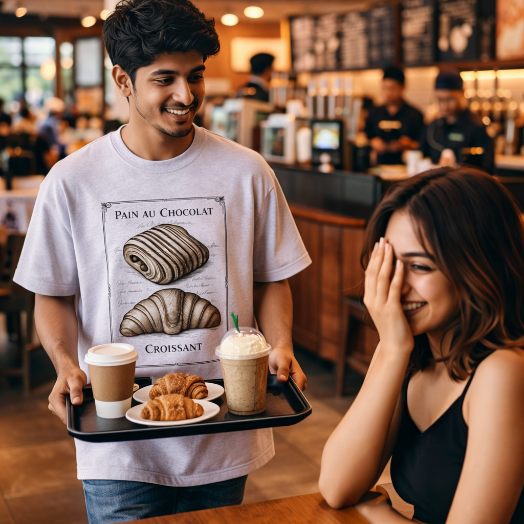 Paris Café Aesthetic Oversized Tee