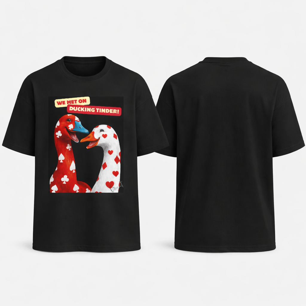 Ducking Tinder Oversized Terry Tee 🦆🔥