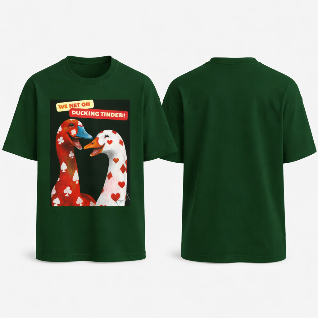 Ducking Tinder Oversized Terry Tee 🦆🔥