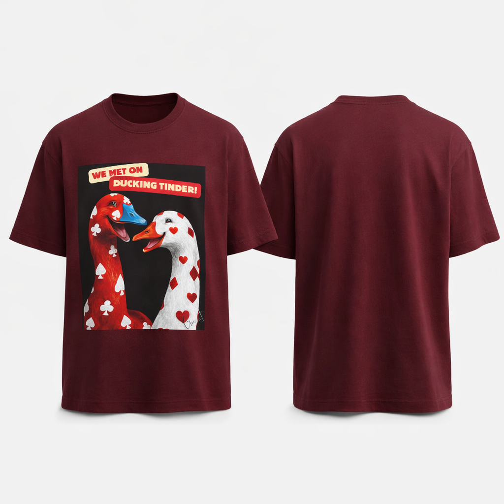 Ducking Tinder Oversized Terry Tee 🦆🔥