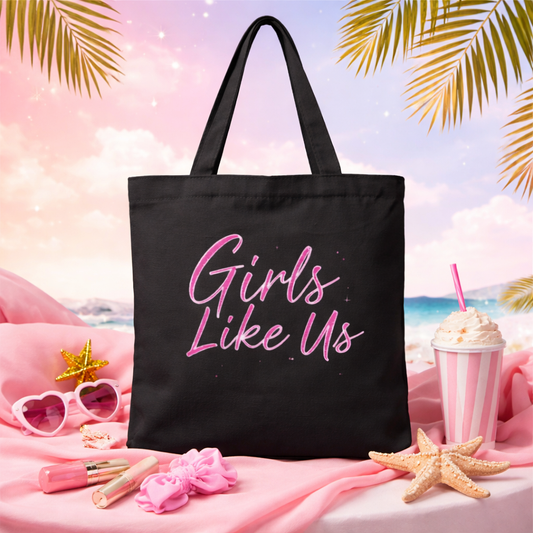 “Girls Like Us” Zipper Tote – Bold, Pink & Unstoppable
