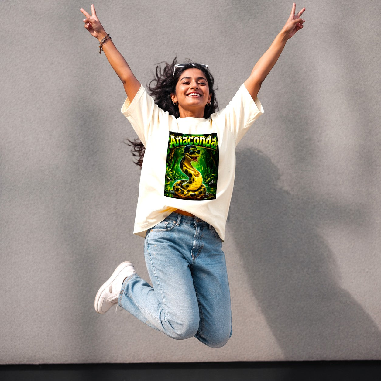 Anaconda Drip Oversized Terry Tee – 260 GSM Streetwear Edition 🐍🔥
