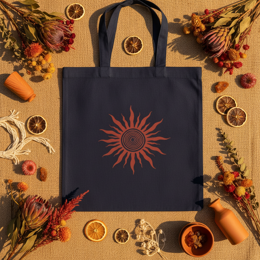 Sun Swirl Minimal Tote – Carry Your Vibe