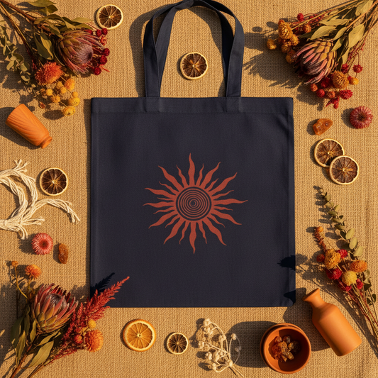 Sun Swirl Minimal Tote – Carry Your Vibe
