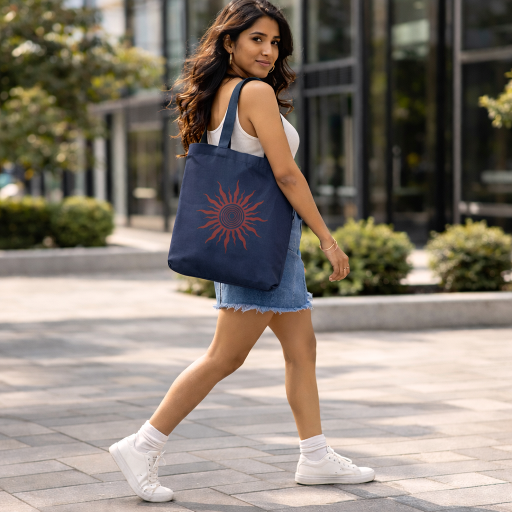 Sun Swirl Minimal Tote – Carry Your Vibe