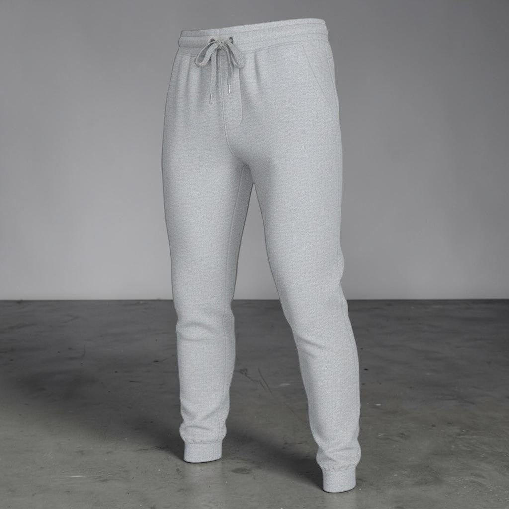 Gooxit grey 100% cotton unisex joggers with a relaxed fit, tapered leg, ribbed waistband and drawstring.