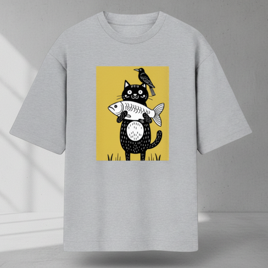Caught Feelings Oversized T-Shirt 🐱