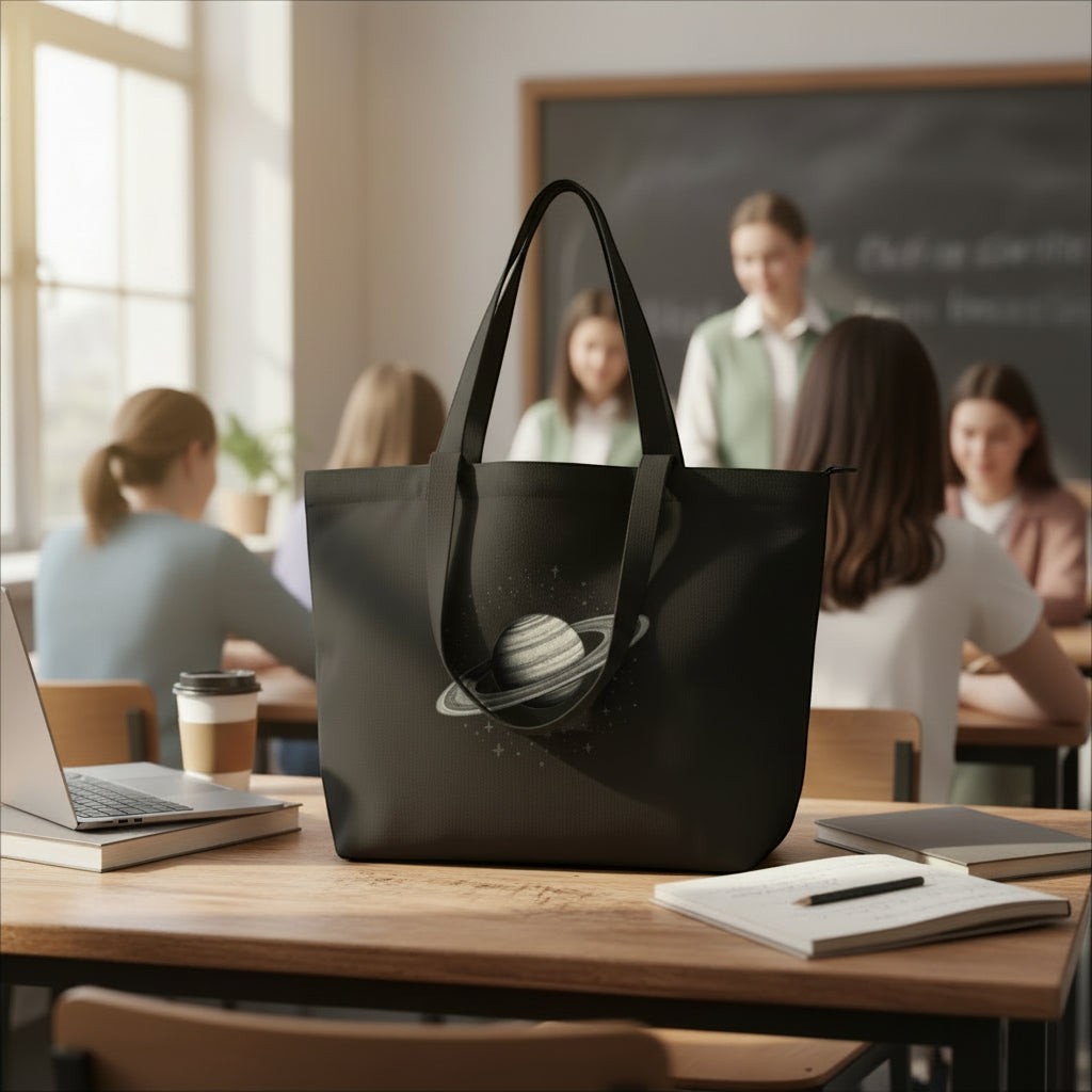 Midnight Saturn Tote Bag 🌌🪐